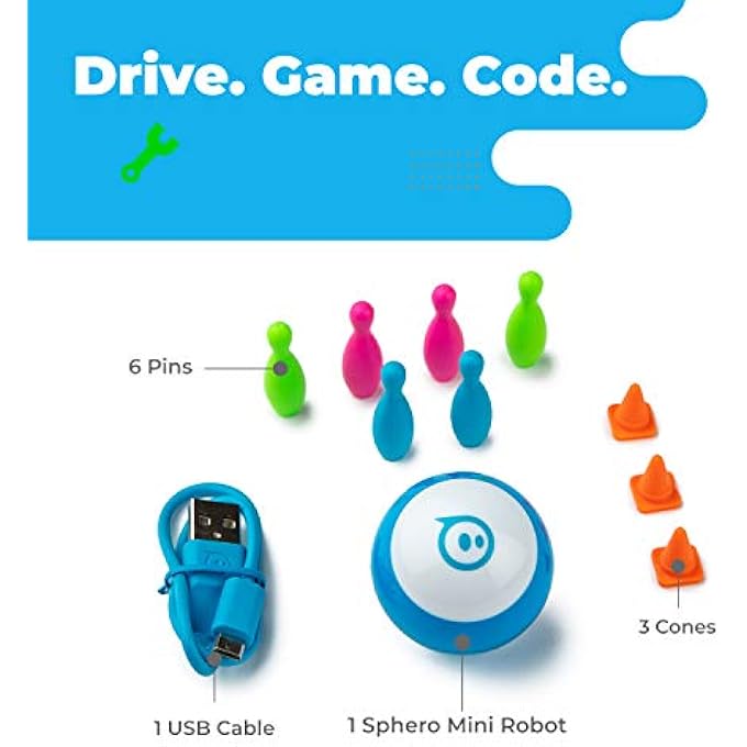 rayihni MINI BLUE: THE APP-CONTROLLED ROBOT BALL BLUE 1.57" M001BRW - Image 2